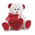 CHStoy custom desgin beautiful lovely plush white teddy bear with red heart